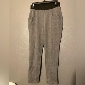 Banana Republic Factory Womens M Yoga Pants Light Gray High‎ Waist Pull Straight